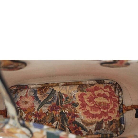 Gucci  Ophidia Small GG Supreme Flora Canvas Tote Bag Multicolor 726762 - Picture 13 of 15